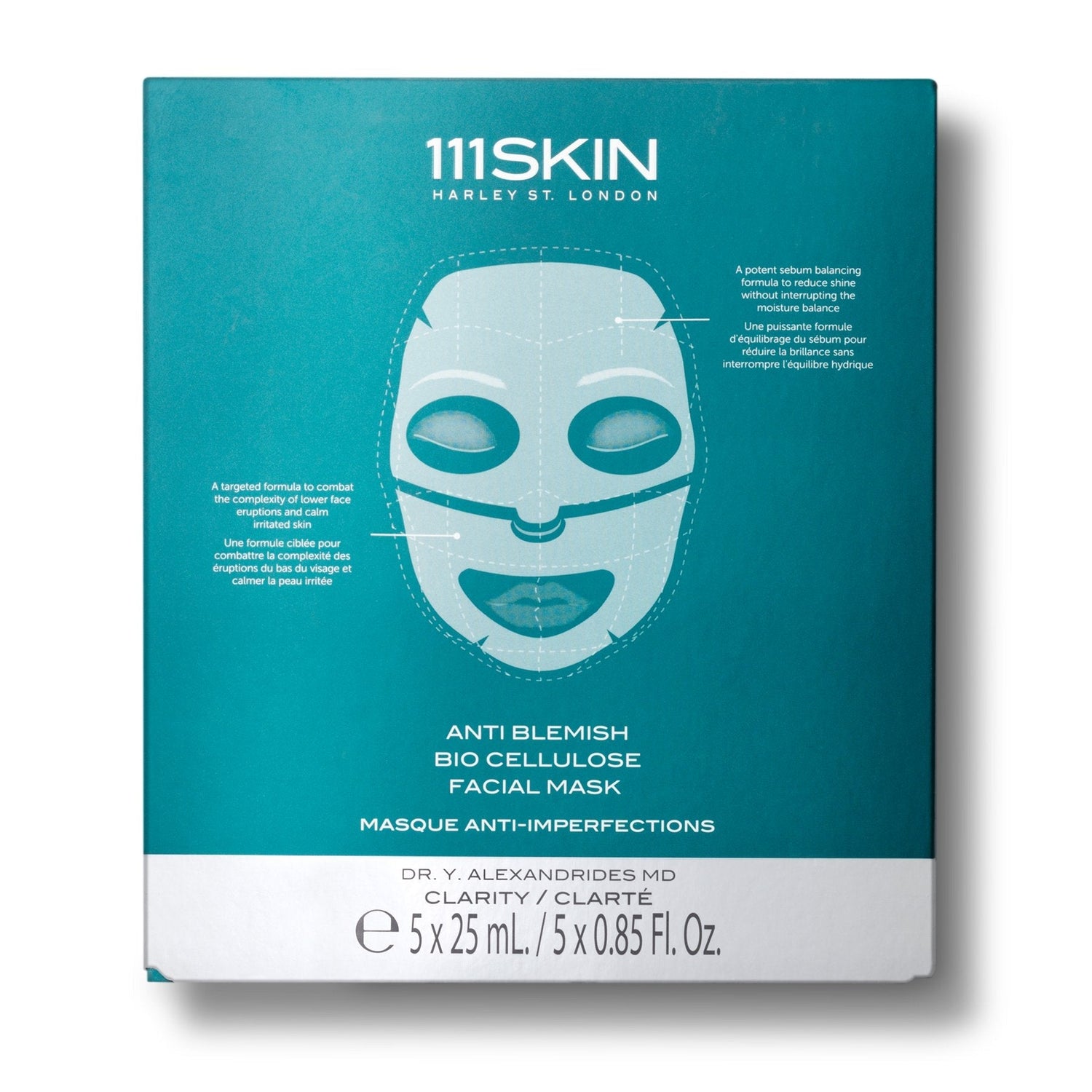 111Skin - Anti Blemish Bio Cellulose Facial Mask - Box of 5