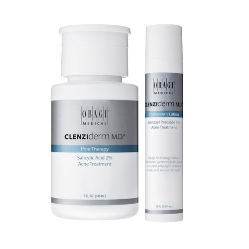 Obagi CLENZIderm M.D.® Pore Therapy + CLENZIderm M.D.® Therapeutic Lotion Bundle - SkincareEssentials